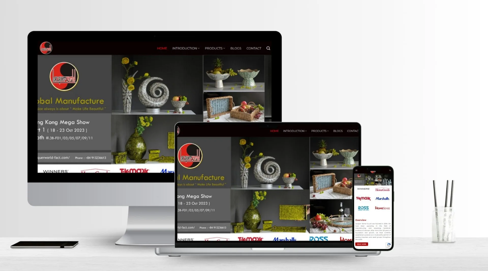 Website Sản Xuất Thủ Công Mỹ Nghệ - Lacquer