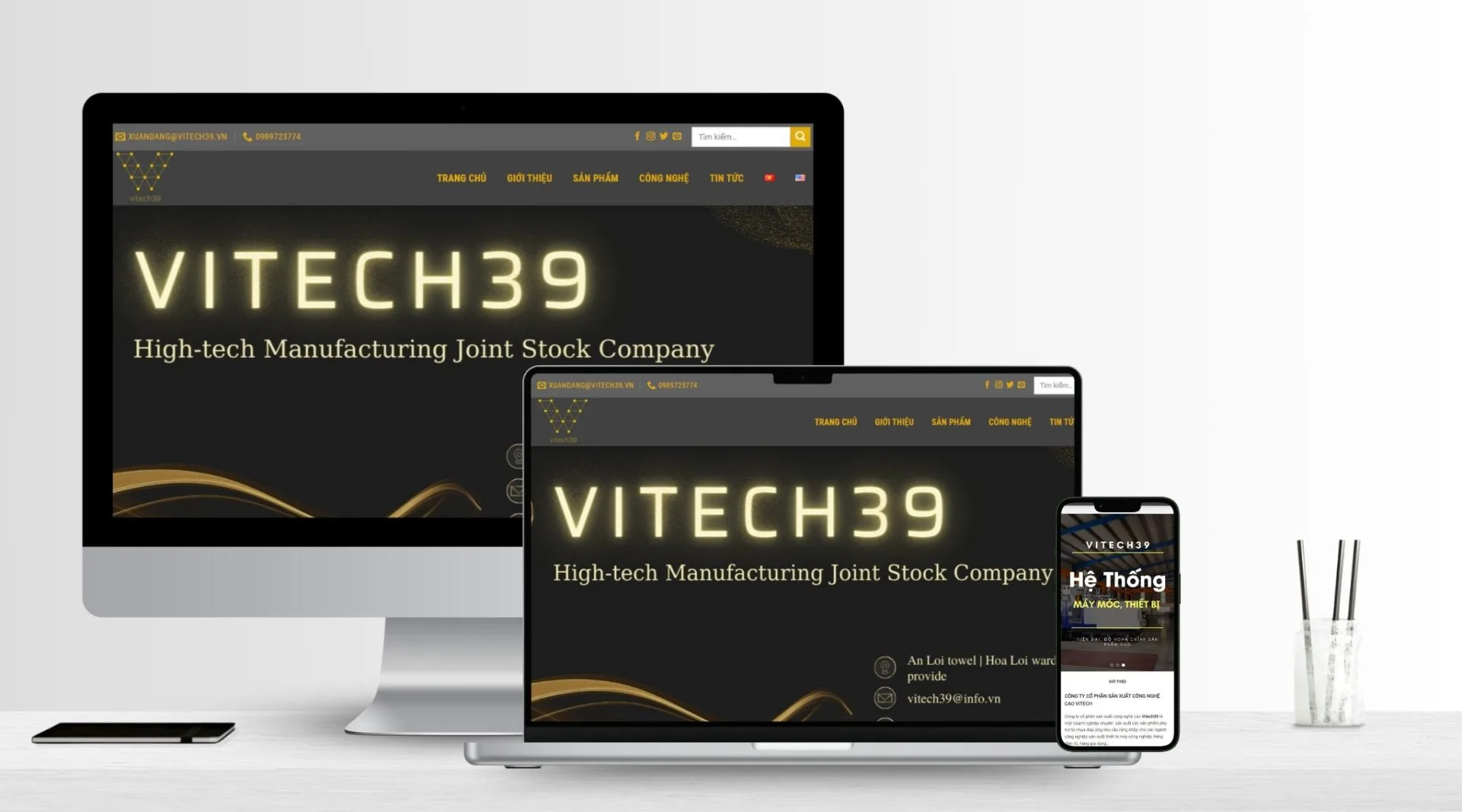 Website Sản Xuất Công Nghệ - Vitech