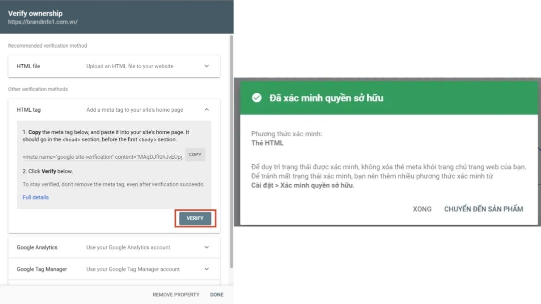 Thông báo Yêu cầu đã được gửi thành công